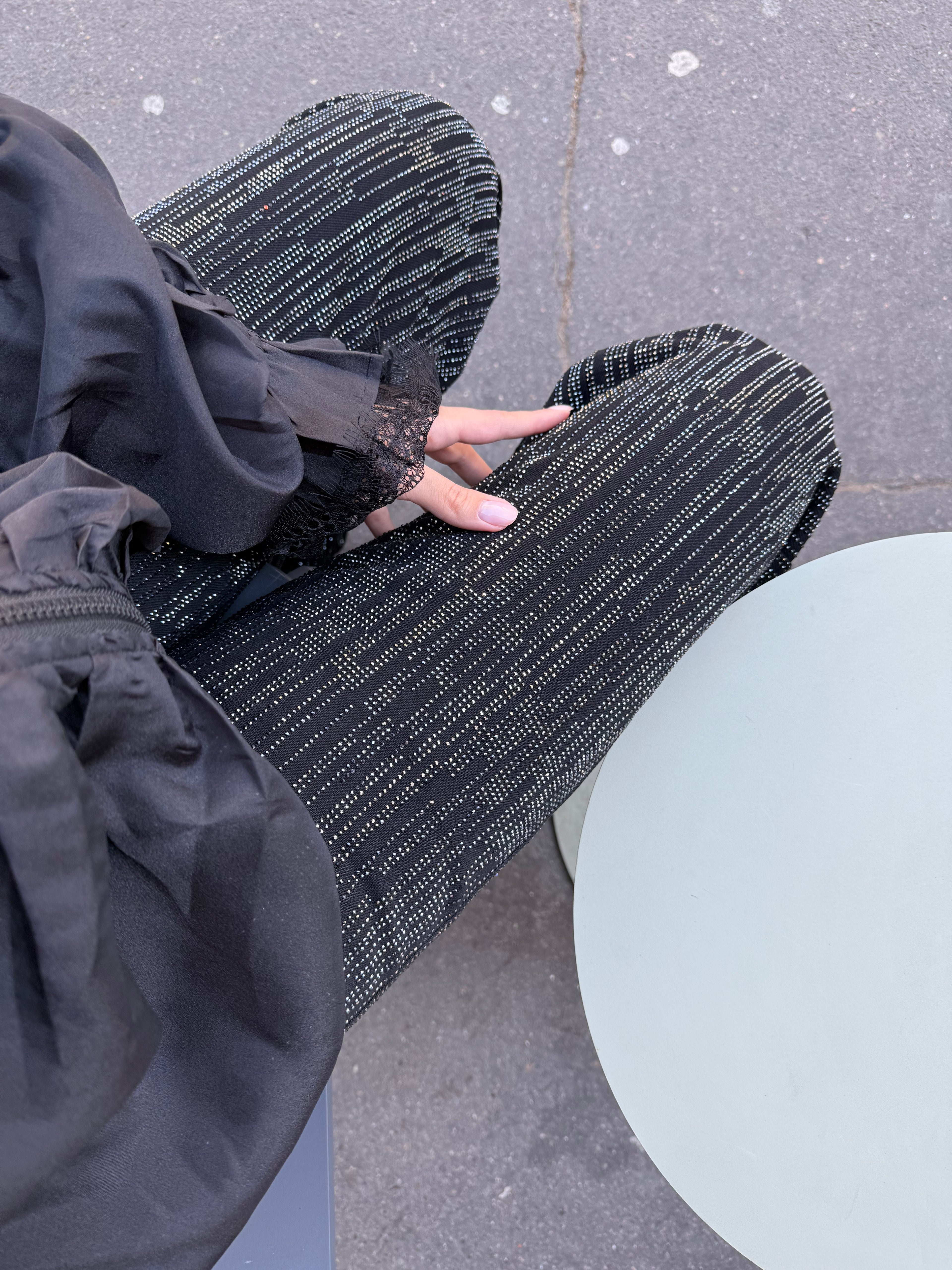 FLASH Black Glitter Jeans